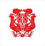 鸡剪纸