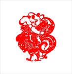 鸡剪纸