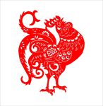 鸡剪纸