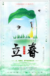 绿色清新立春节气海报