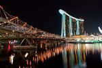 新加坡摩天楼夜景图片