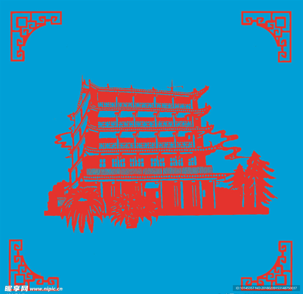 风景剪纸