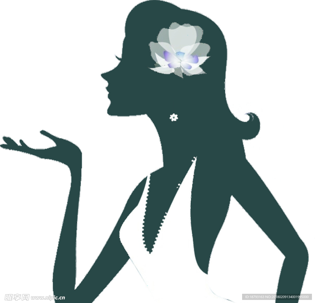 剪影美女图