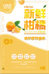 清新大气风美食新鲜柑橘海报