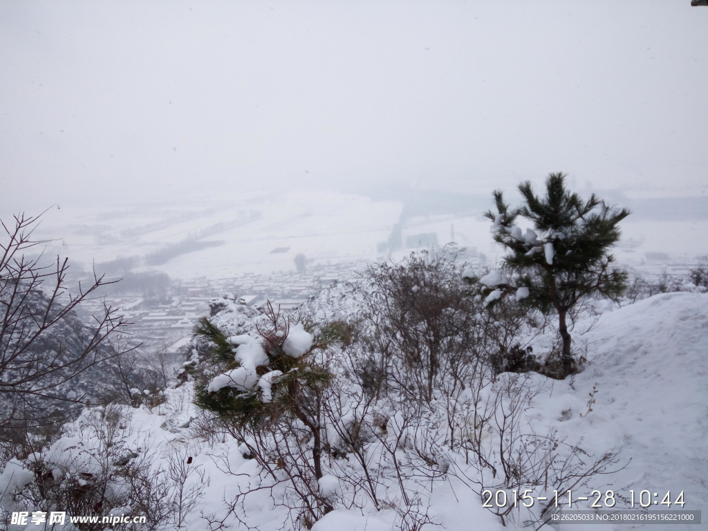 山上雪景