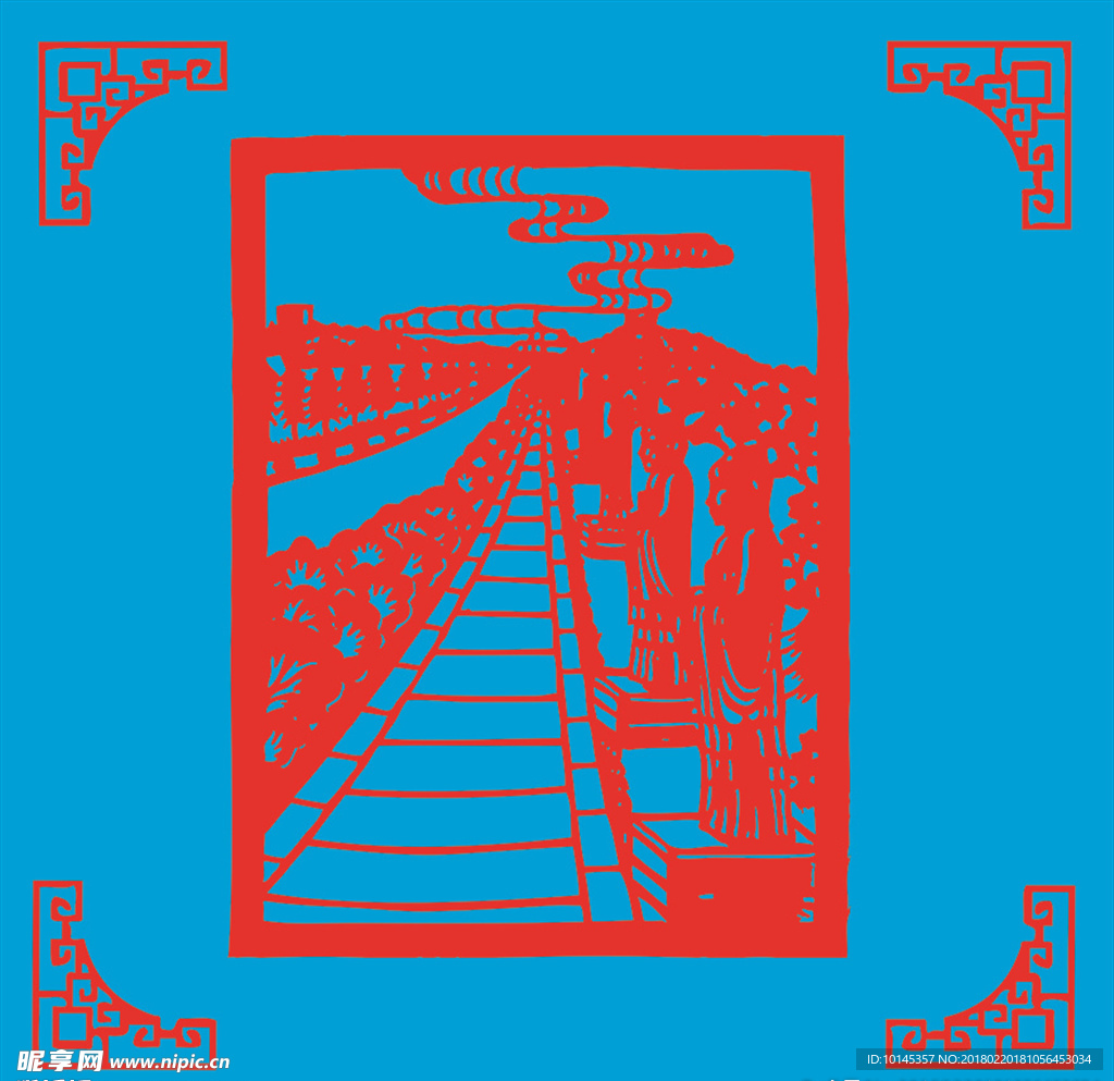 风景剪纸