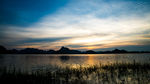 来宾市兴宾区三利湖水库夕阳
