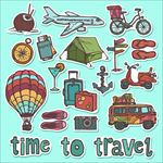 手绘旅游元素
