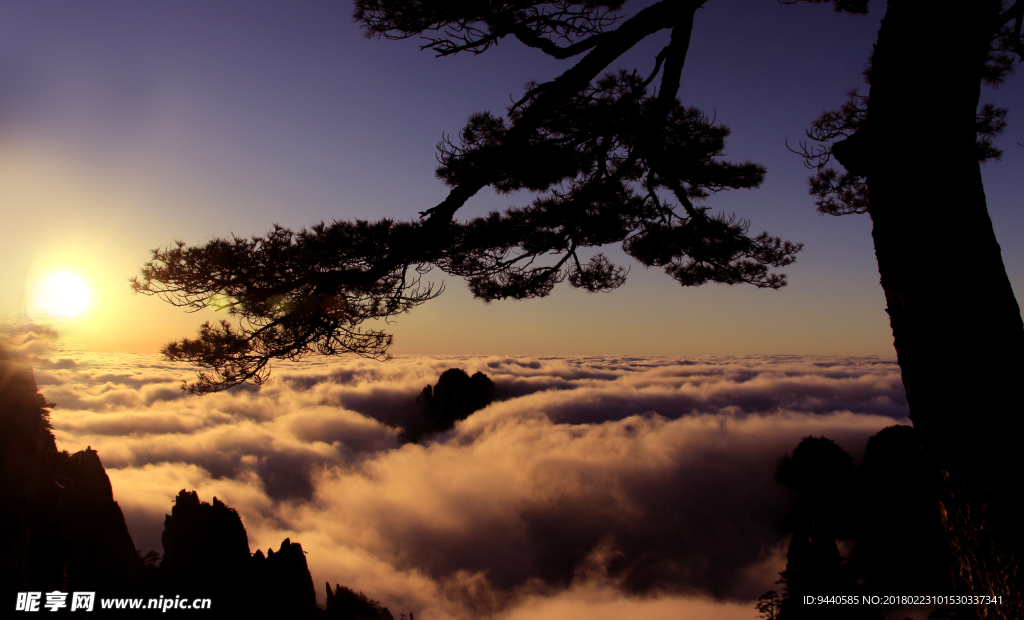 黄山夕照