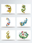 中国古代龙纹矢量素材