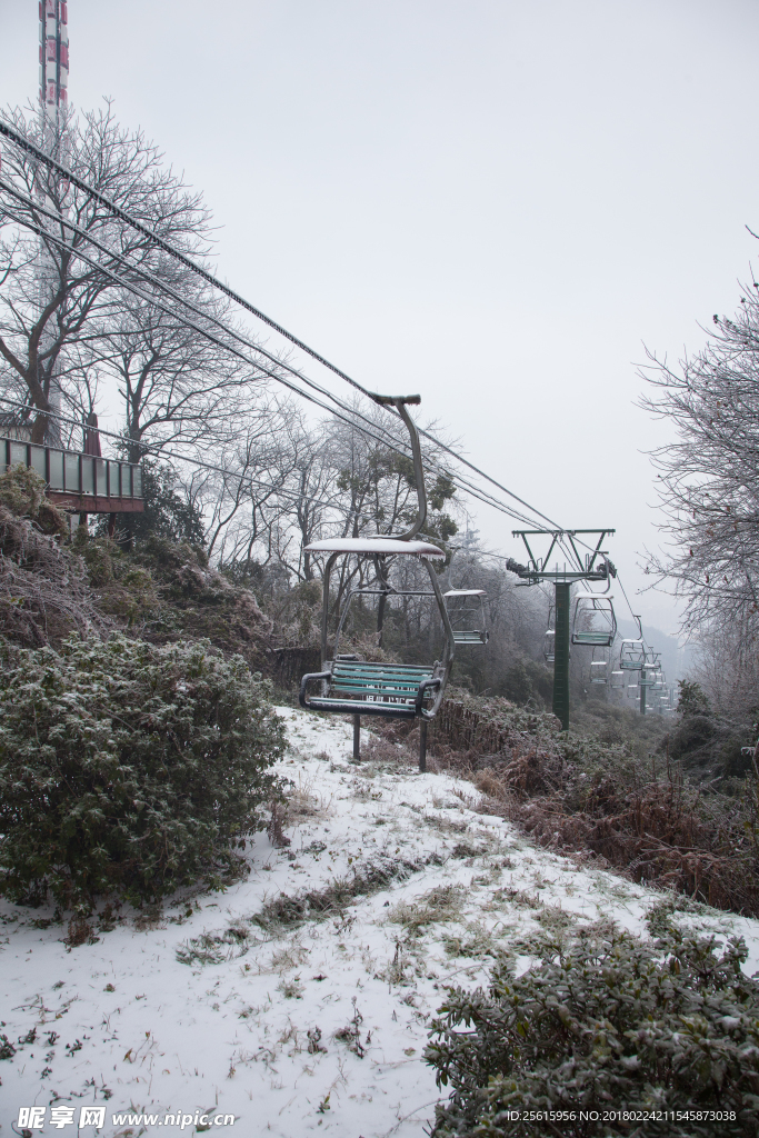 长沙岳麓山雪景