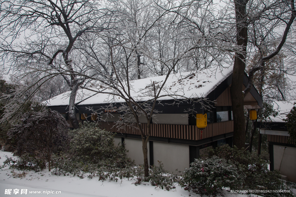 长沙岳麓山雪景