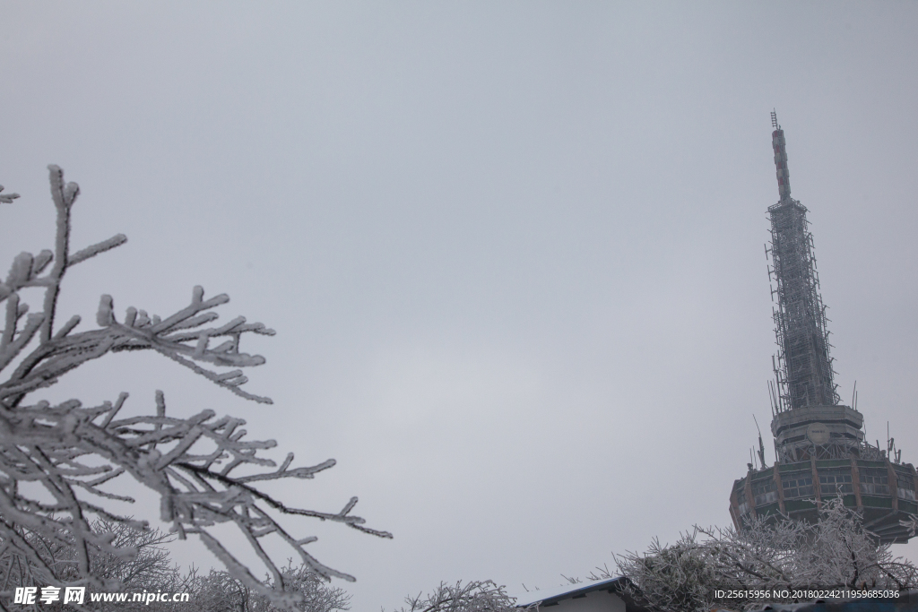 长沙岳麓山雪景