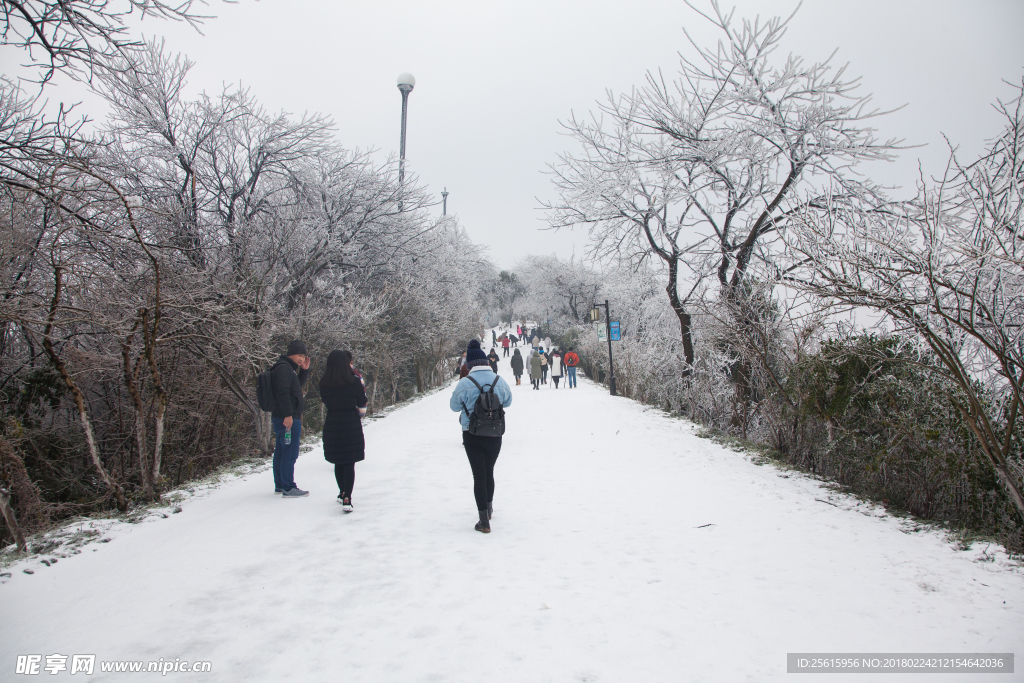 长沙岳麓山雪景