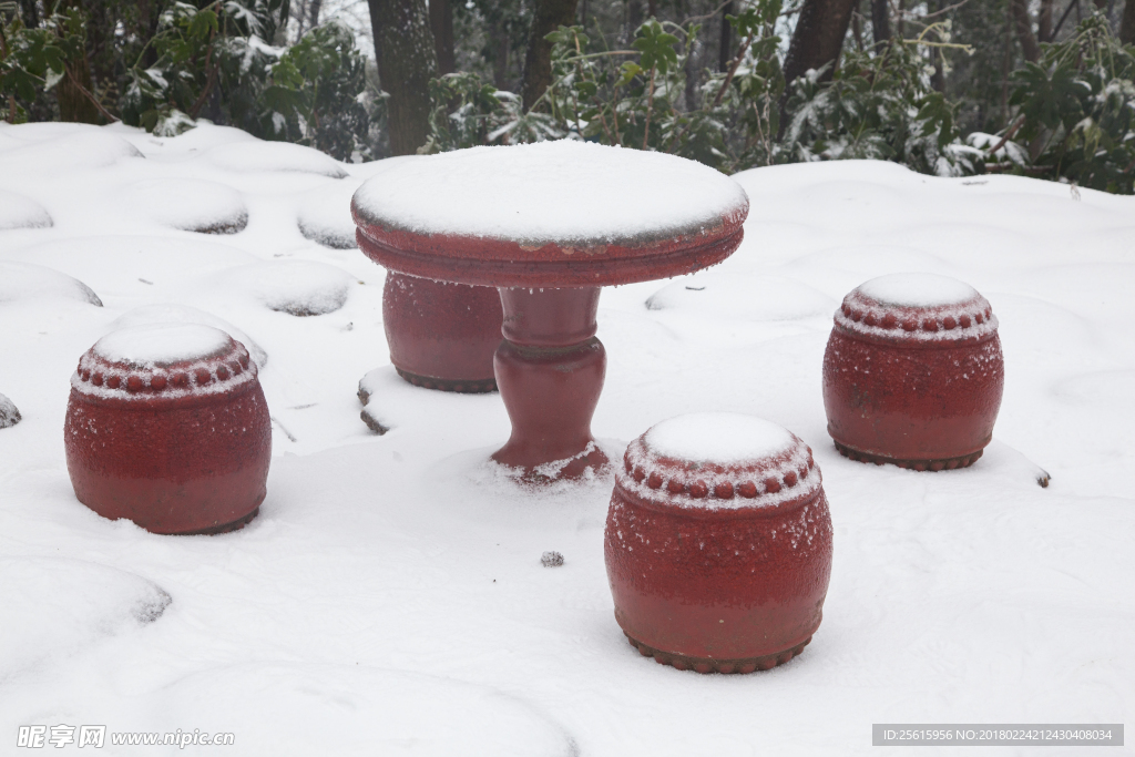 长沙岳麓山雪景