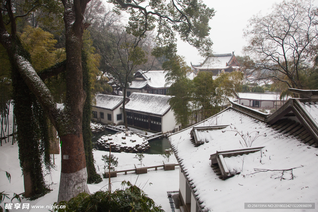 长沙岳麓山雪景