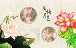 中国风荷花