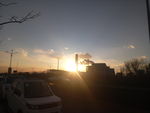 城市日落
