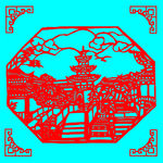 风景剪纸