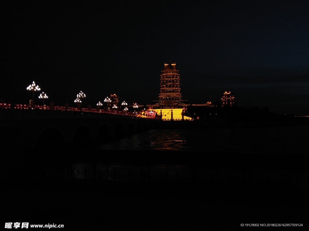 黄河楼夜景