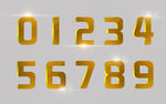 质感数字 金属数字 黄金数字