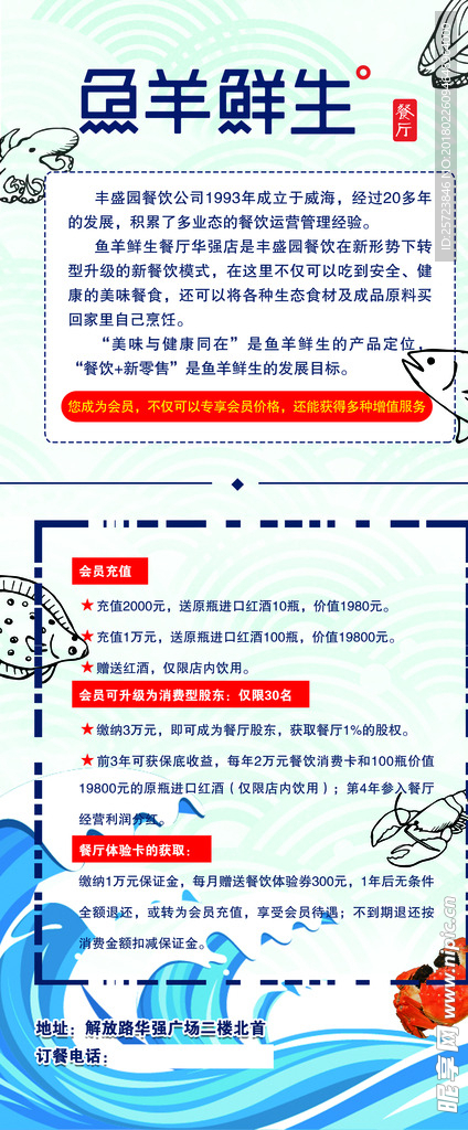 鱼羊鲜生展架