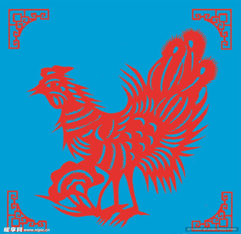 鸡剪纸