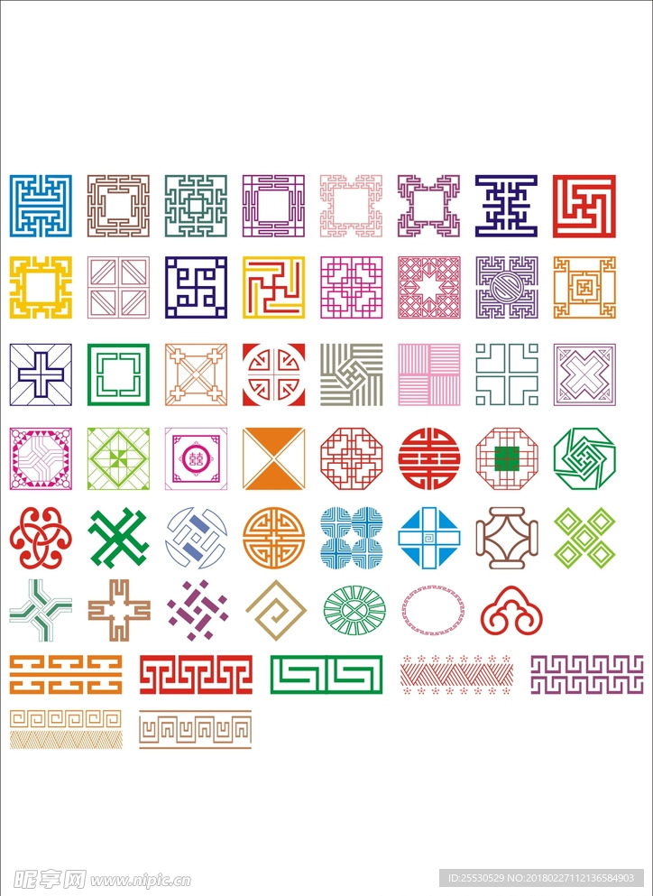 54种古典边框花纹