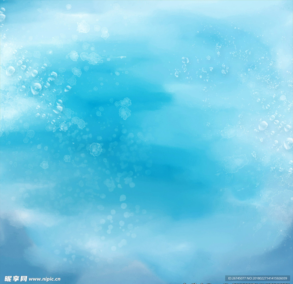 蓝色海洋水底（气泡）