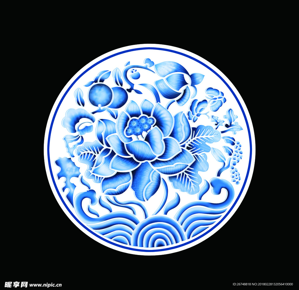 青花圆图