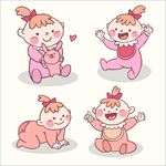 可爱女宝宝婴儿