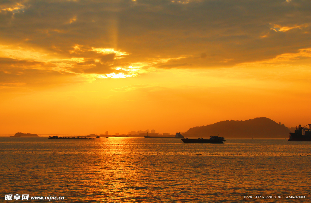 日落美景 夕阳西下