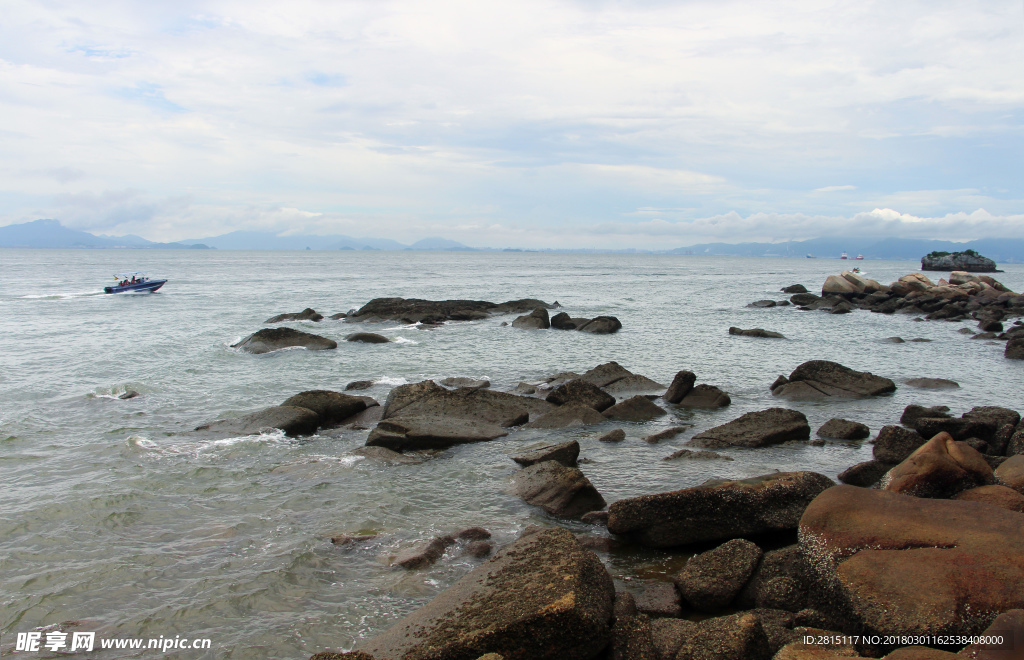 巽寮湾海岸风景 海岸礁石 礁石