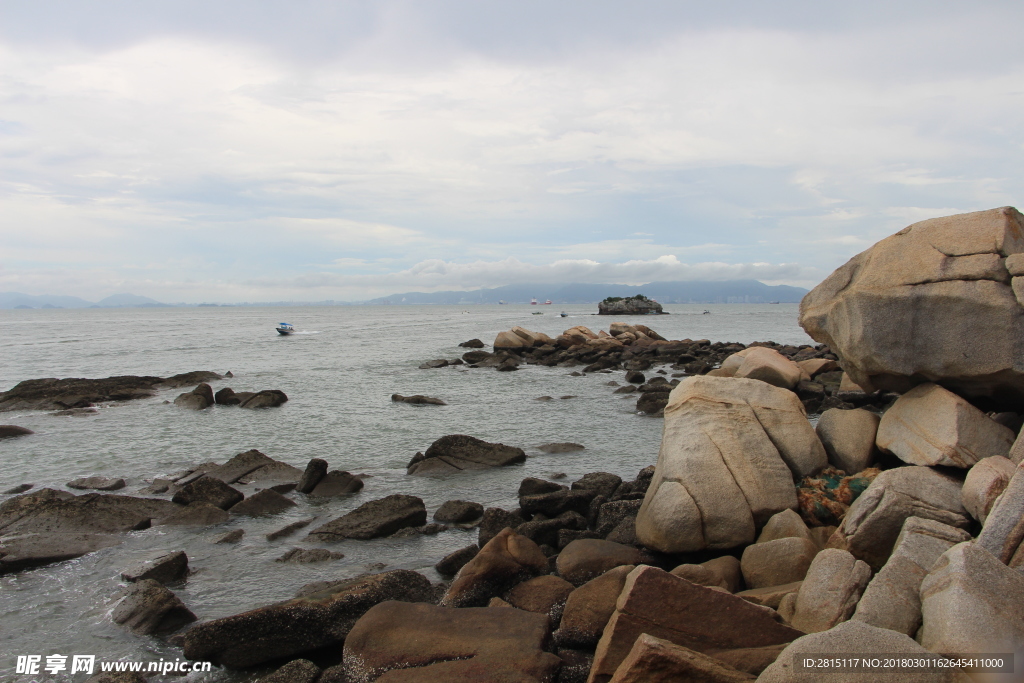 巽寮湾海岸风景 海岸礁石 礁石
