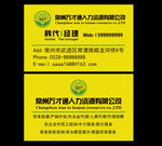 人力资源名片 金色名片