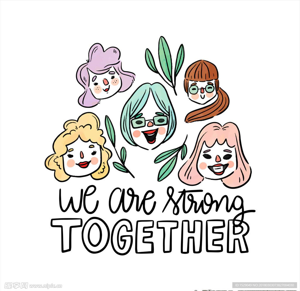 手绘卡通三八妇女节
