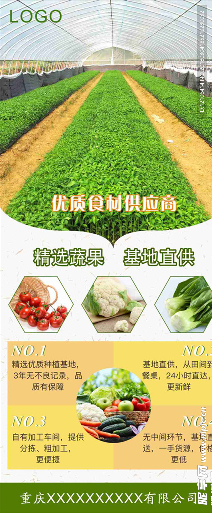 蔬菜宣传展架海报