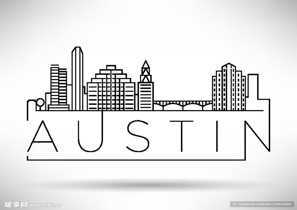 线性城市地标建筑