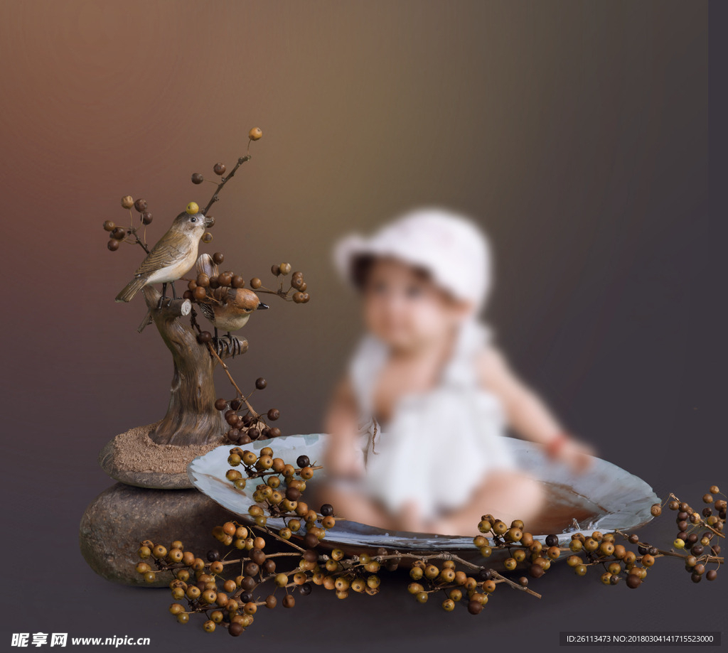 儿童 写真 3d 素材 模板