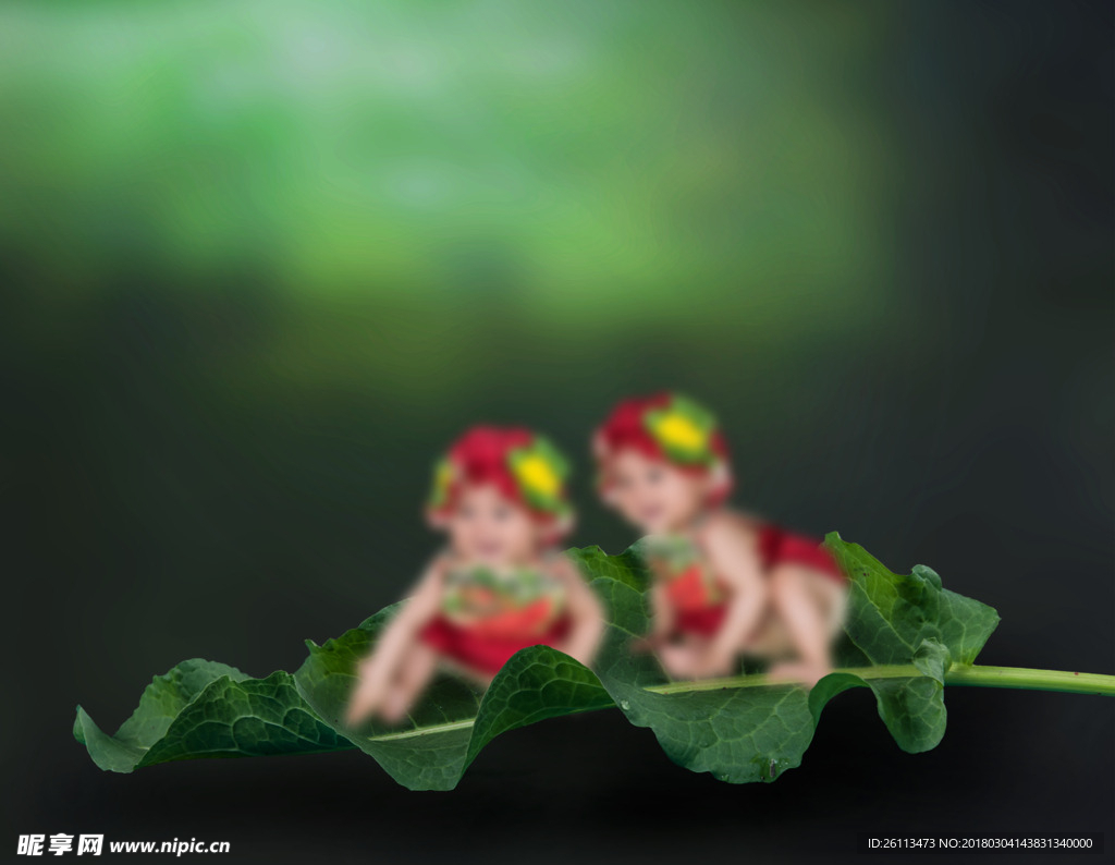 儿童 写真 3d 素材 模板