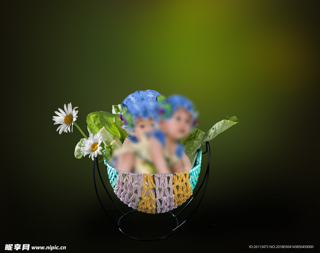 儿童 写真 3d 素材 模板