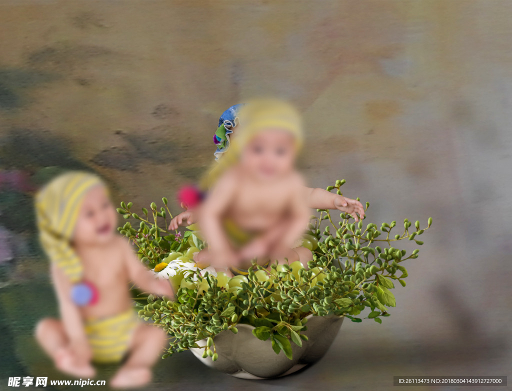 儿童 写真 3d 素材 模板