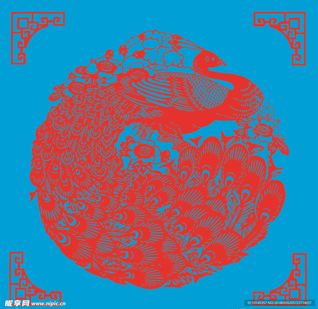 孔雀剪纸