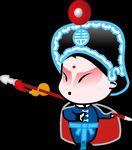 招财童子Q版京剧卡通人物林冲