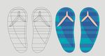 拖鞋矢量图