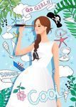 手绘卡通插画女孩少女海报卡片