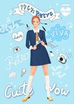 手绘卡通插画女孩少女海报卡片