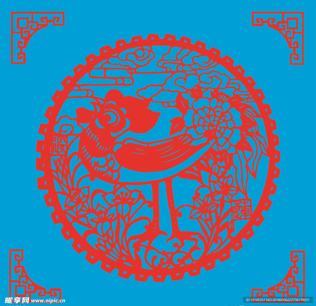 鸡剪纸