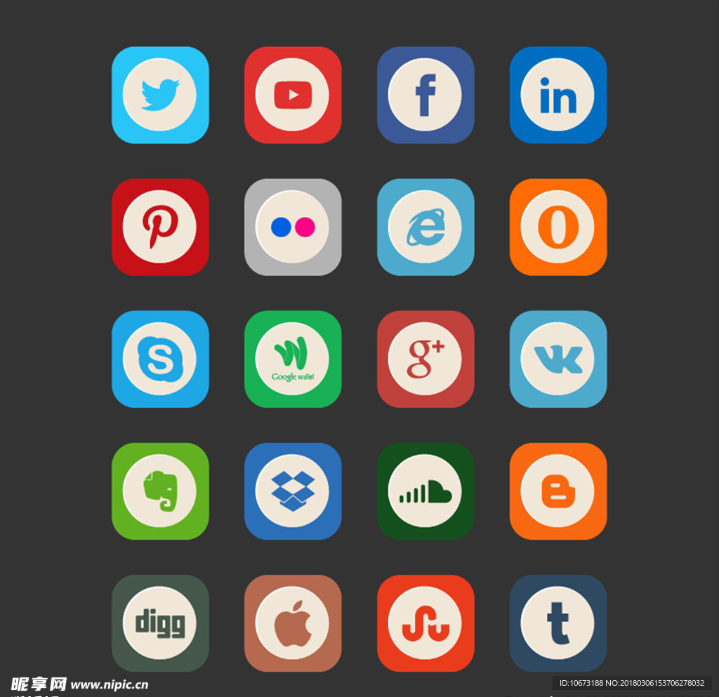 社交网络图标