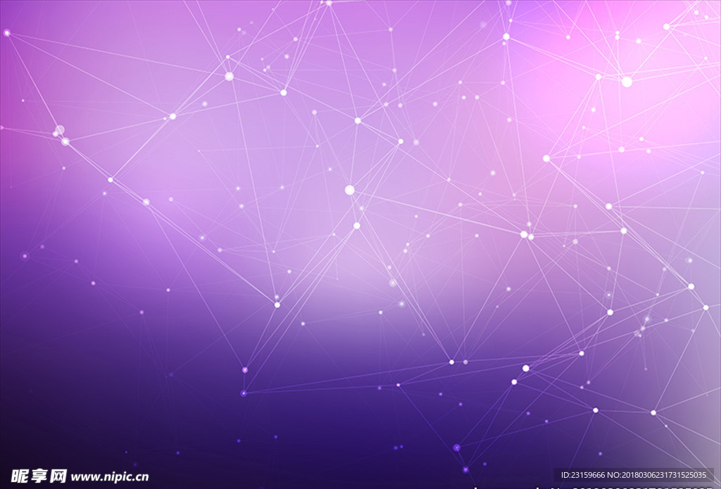 紫色点线连接抽象背景